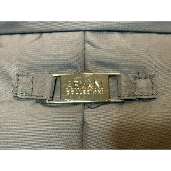 Armani Collezioni Long Black Quilted Down Puffer Coat, Size 10 | 46, NWT! $1,295 - Picture 7 of 11